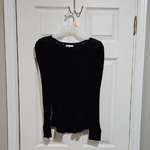 Black Ribbed Sweater